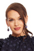 Navy Marble Tear Drop Earring